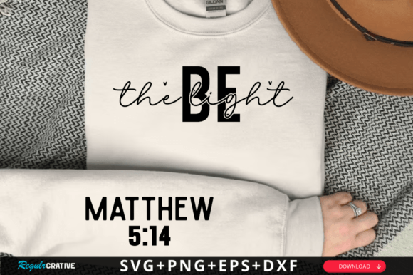 Be the Light Sleeve Svg Design,Jesus SVG
