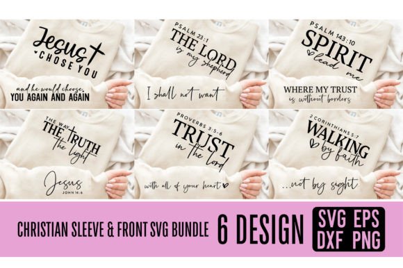Christian Sleeve Front SVG Design for T-Shirt Designs