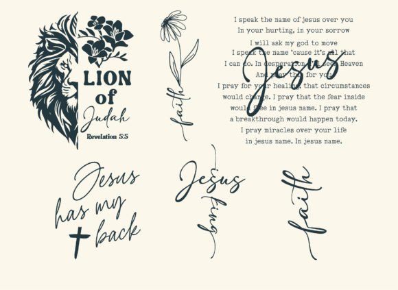 Elegant Christian Quote SVG Bundle, PNG