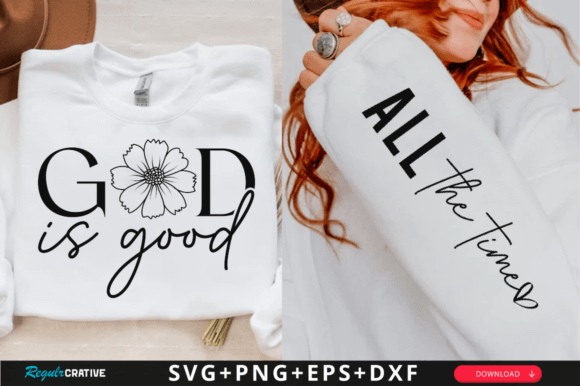 God is Good Sleeve Christian Svg Design