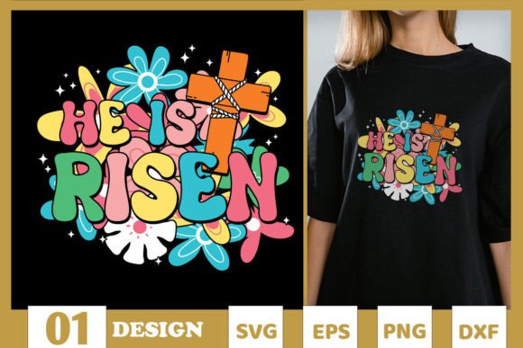 He is Risen Cross Jesus Easter SVG
