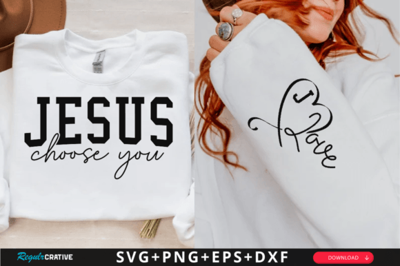 Jesus Choose You Sleeve SVG Design for T-Shirt Designs