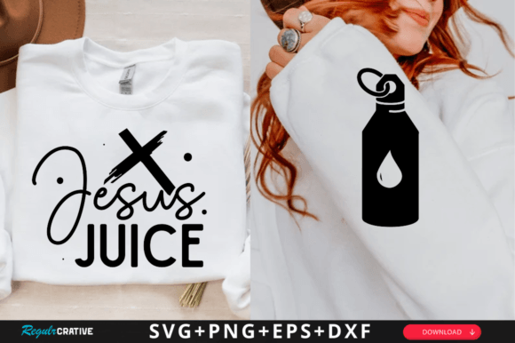 Jesus Juice Sleeve Svg Design for T-Shirt Designs