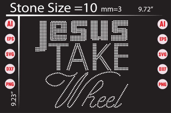 Jesus Take Wheel Rhinestone