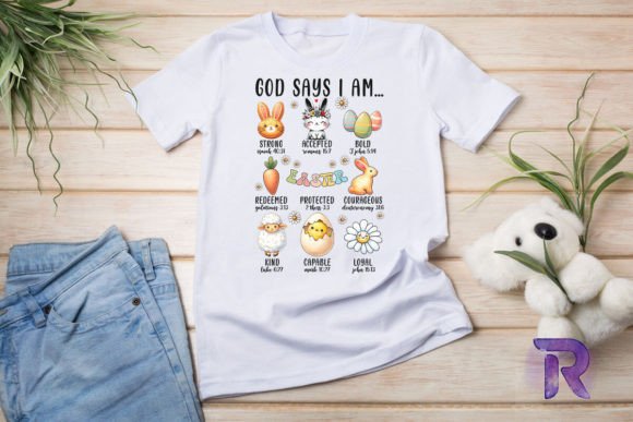 Retro Christian Easter Bunny PNG